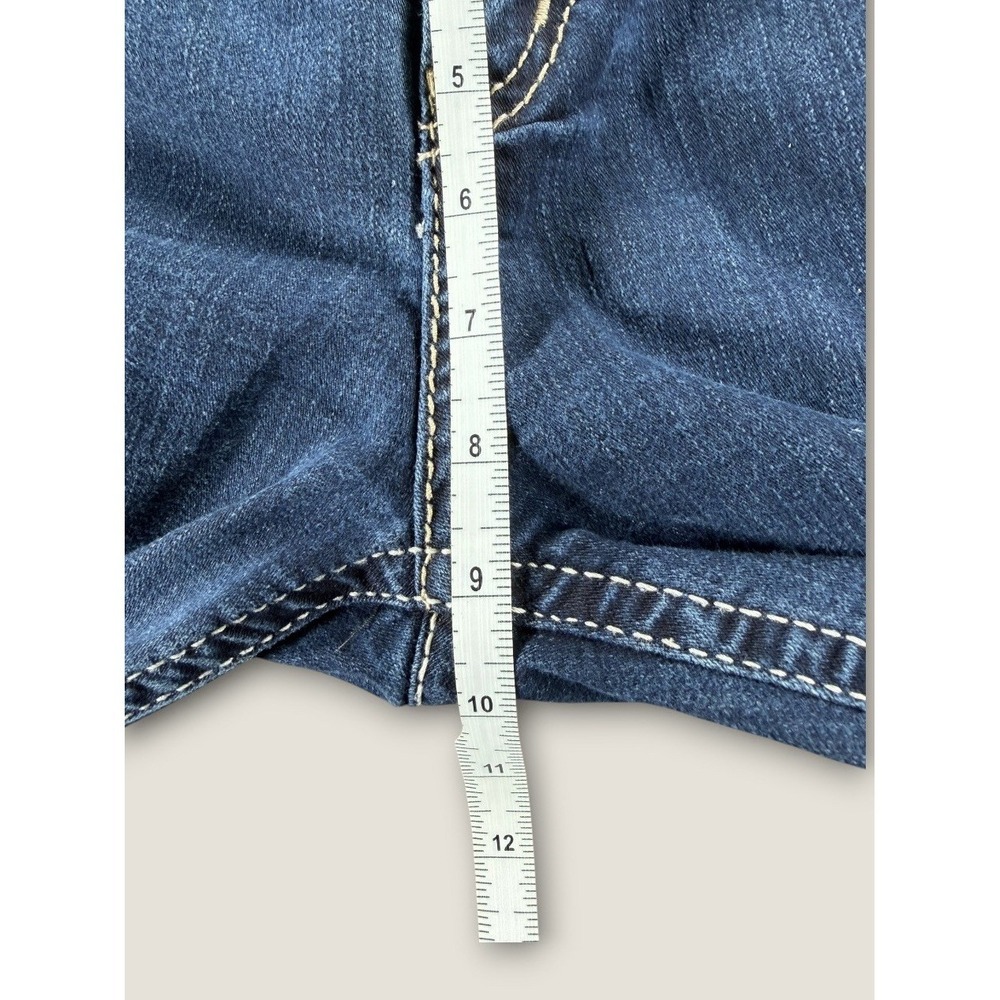Silver Jeans Suki High Capri 28 W28 L24 Dark Wash Stretch Denim Thick Stitch - Picture 8 of 12